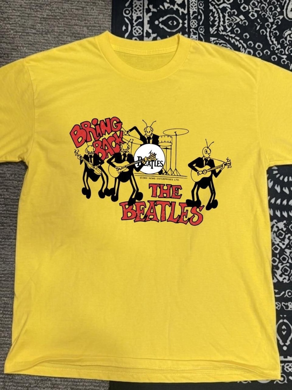 Gildan Yellow Beatles 'Bring Back' Graphic Tee